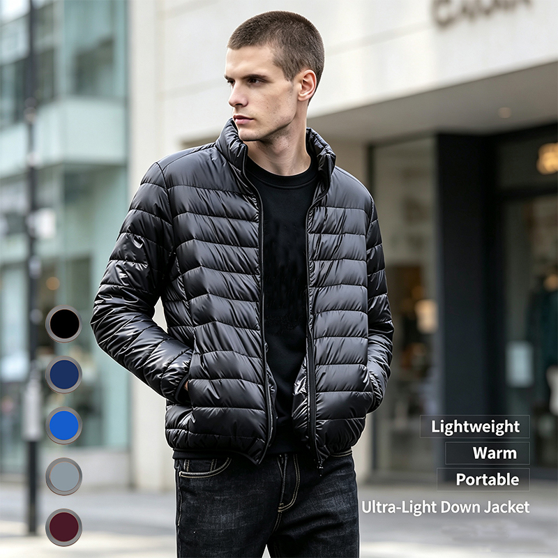 Packable Hat Nylon - Herbst Winter Ultraleichte Weiße Entendaunenjacke für