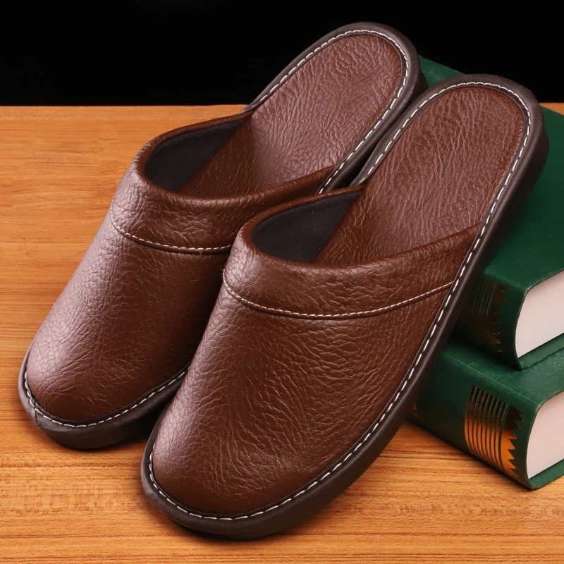 Flip Flop Leather Men - Herbst Winter Indoor Schuhe 47, 48,