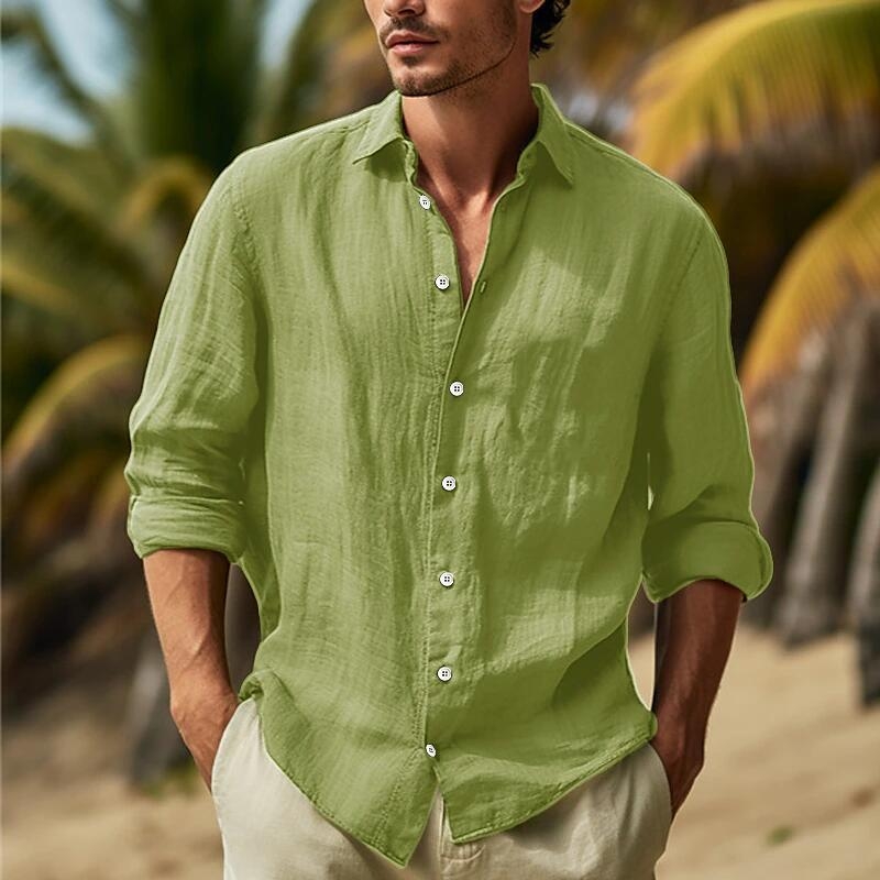 Herrenhemden aus Baumwolle und – Linen Shirt Breathable Bewertung und Preis