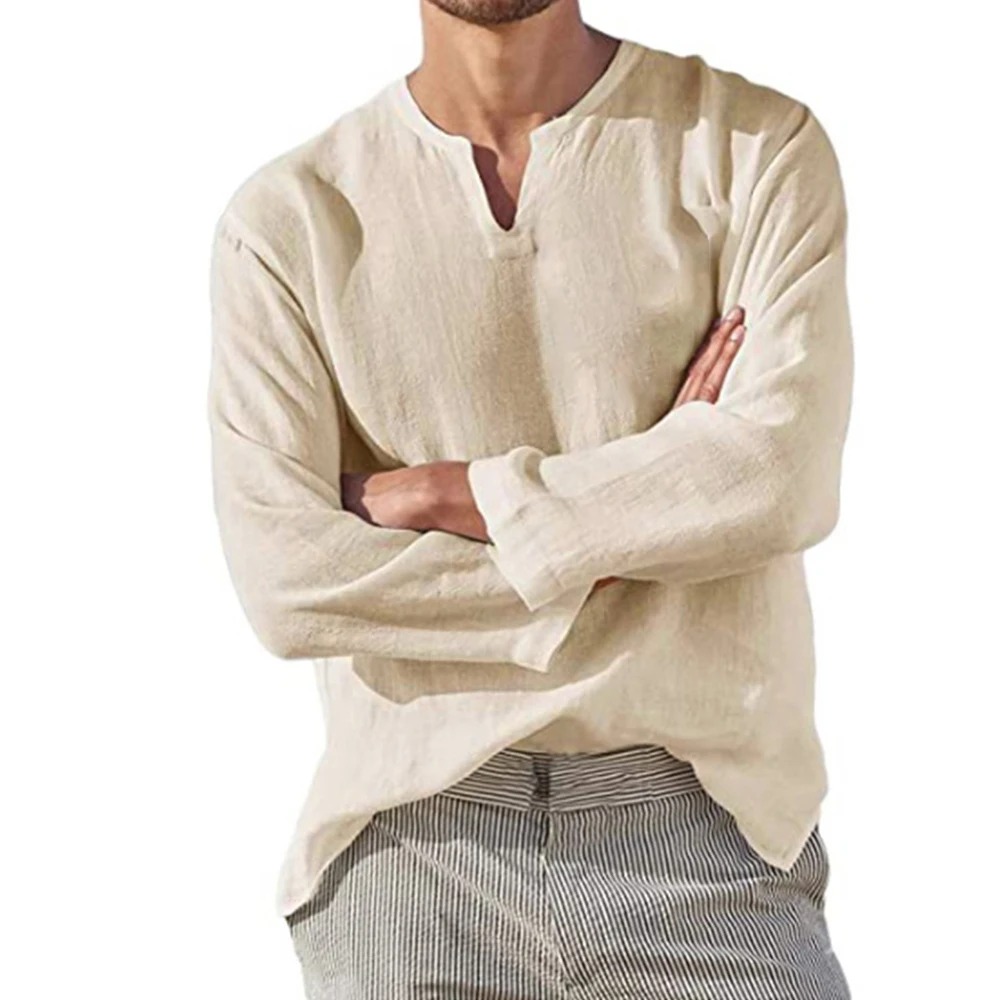 Herren Baumwoll-Leinen-Hemd, G – Linen Shirt Breathable Bewertung und Preis