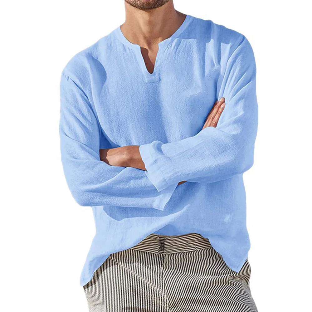 Herren Baumwoll-Leinen-Hemd, G – Linen Shirt Breathable Bewertung und Preis