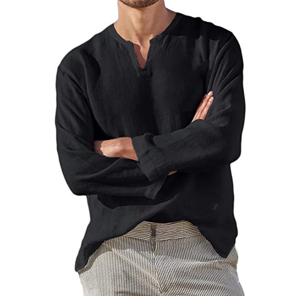 Herren Baumwoll-Leinen-Hemd, G – Linen Shirt Breathable Bewertung und Preis