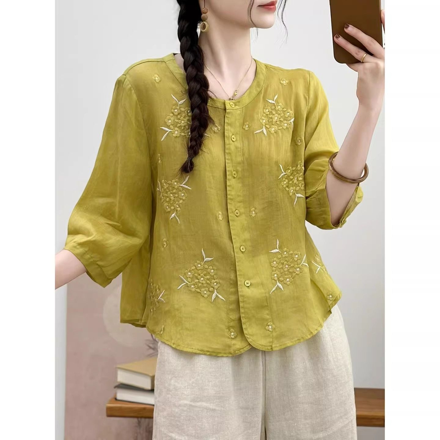 Sommerhemd für Damen in Übergr – Linen Shirt Breathable Bewertung und Preis