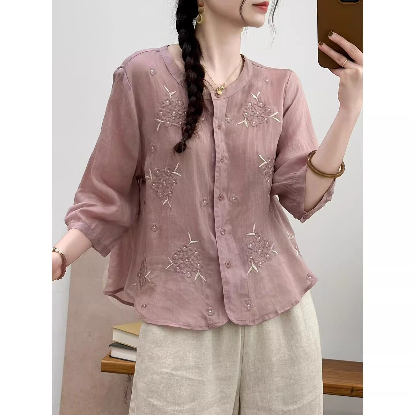 Sommerhemd für Damen in Übergr – Linen Shirt Breathable Bewertung und Preis