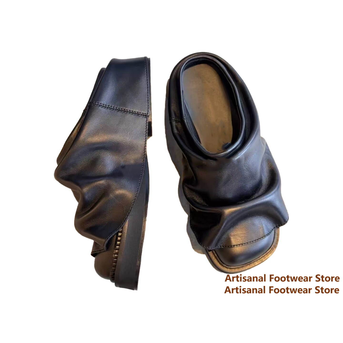 Geraffte Slipper aus weichem L – Flip Flop Leather Men Bewertung und Preis